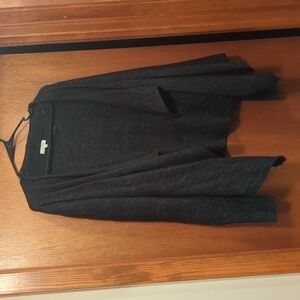 Black waterfall front cardigan